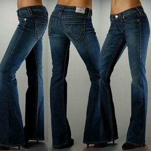 True Religion Bobby Dark Wash Boot Cut Jeans